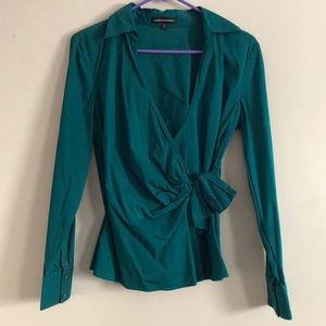 Express Wrap Long Sleeve Blouse